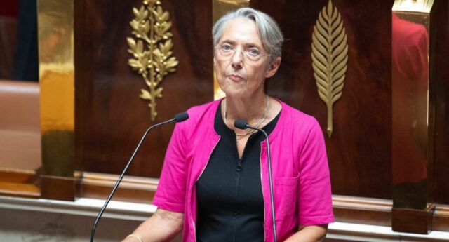 Elisabeth Borne, premier ministre, lors de la déclaration de politique générale le 6 juillet à l'assemblée nationale.