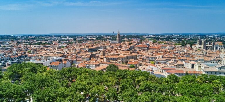 Vue aérienne de Montpellier dans l'Herault