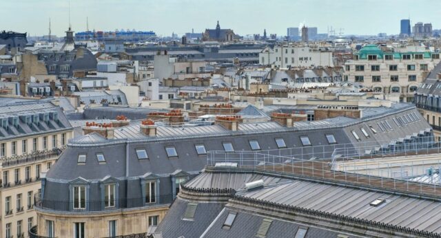 Vue panoramique de toits parisiens