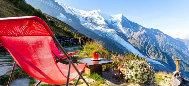 Refuge du Plan de l'Aiguille maison d'hôtes vue Mont Blanc