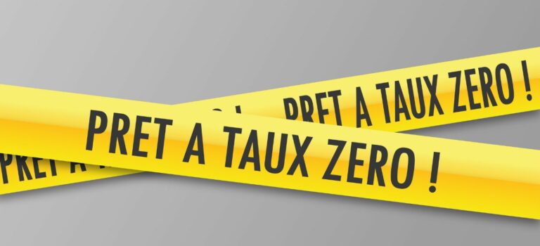 centimètre avec l'inscription prêt à taux zero