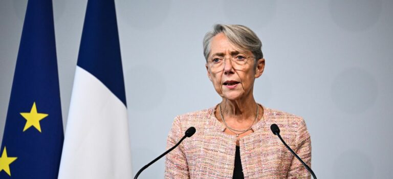 Elisabeth Borne, premier ministre lors de la présentation du plan de rénovation énergétique