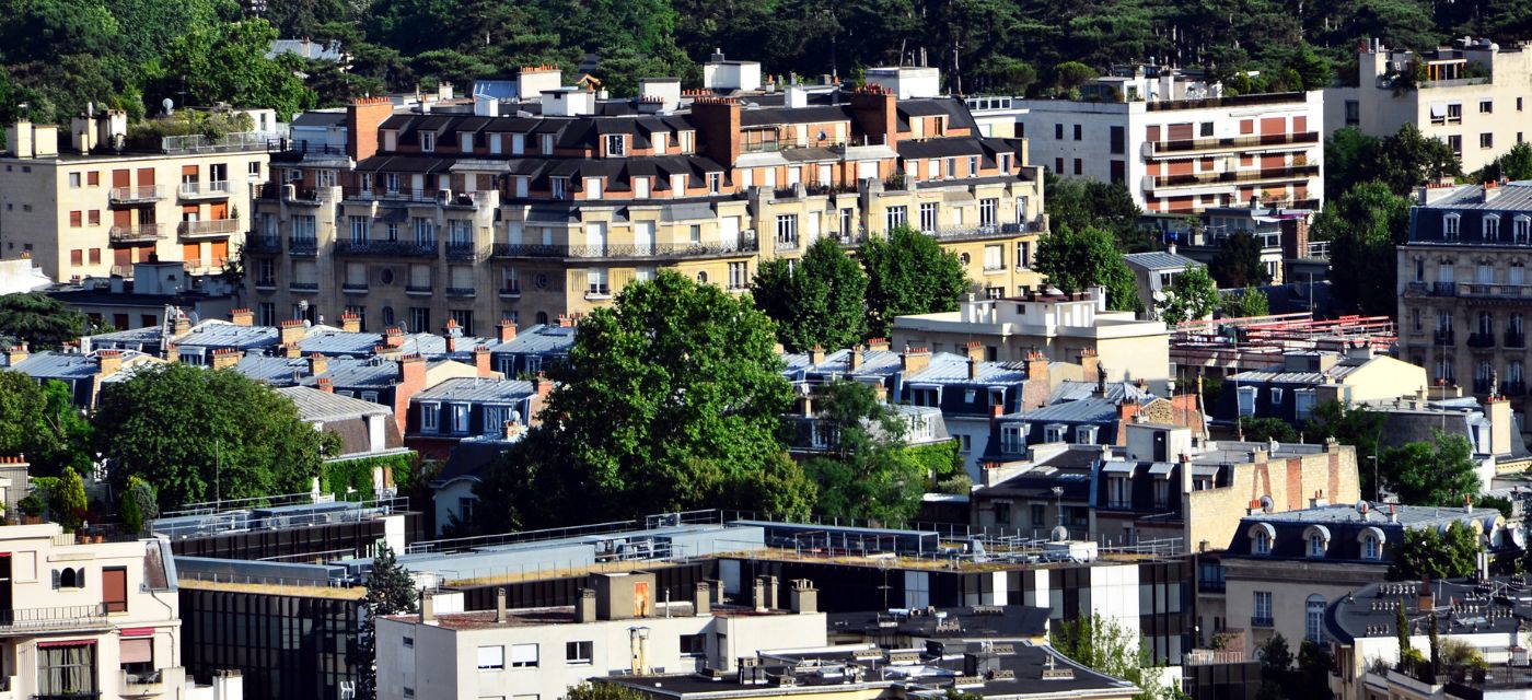 vue aérienne d'immeubles à Neuilly