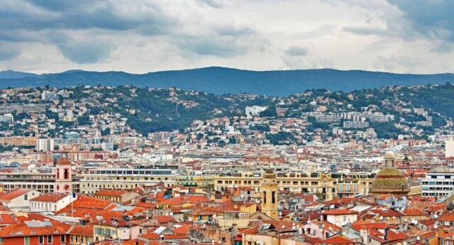 Vue aérienne de la ville de Nice