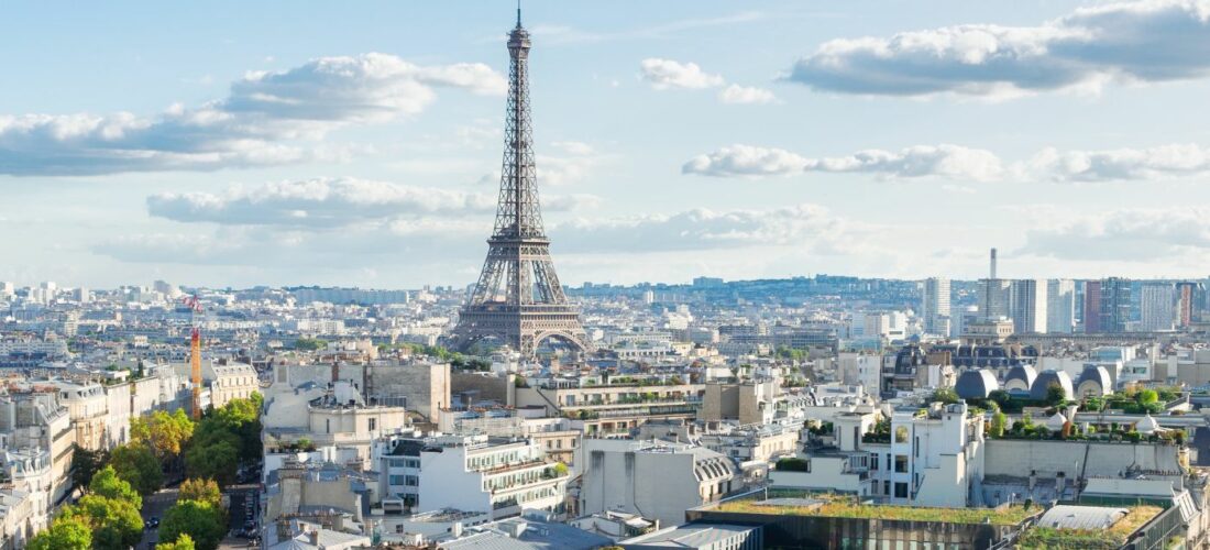 Vue aérienne de Paris avec Tour Eiffel