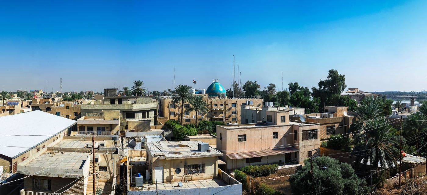 Vue aérienne de la ville de Bagdad