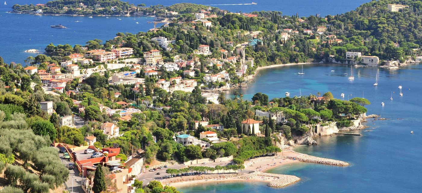 Vue de Cap d'Antibes dans les Alpes Maritimes