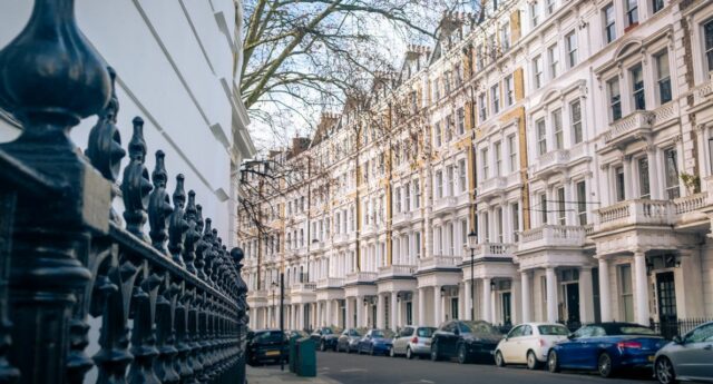 Quartier luxueux de Kensington à Londres