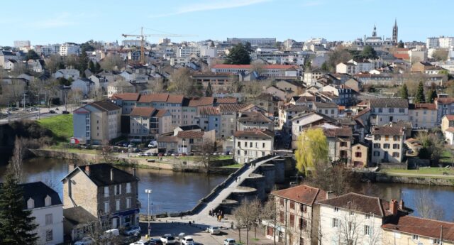 Vue aerienne de Limoges dans le Limousin