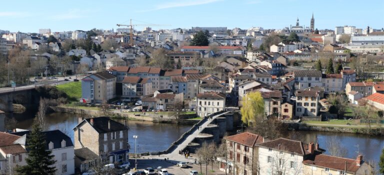 Vue aerienne de Limoges dans le Limousin