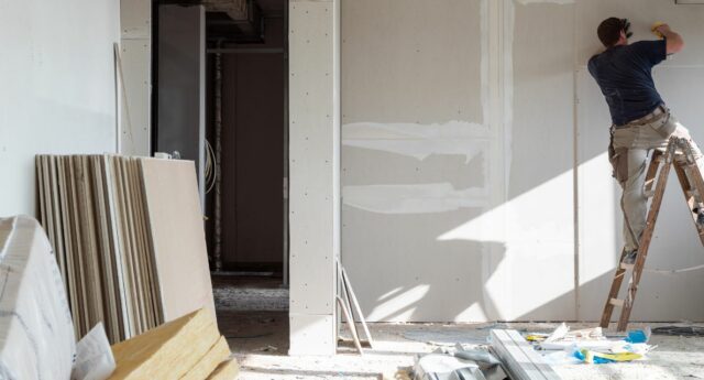 Chantier d'une maison en travaux