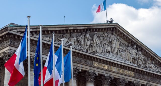 Vue de l'assemblée nationale à Paris