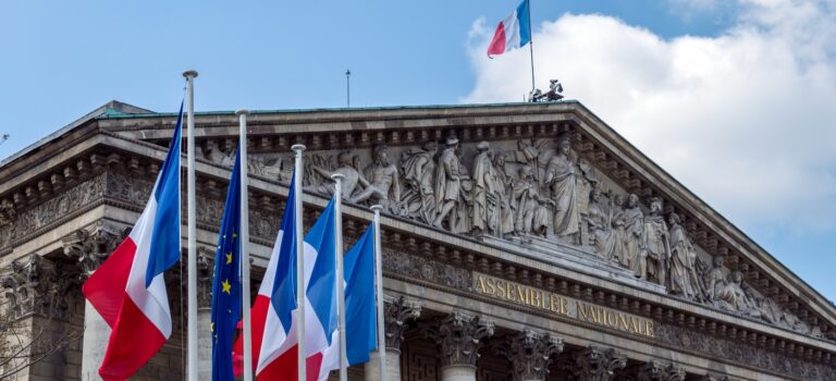 Vue de l'assemblée nationale à Paris