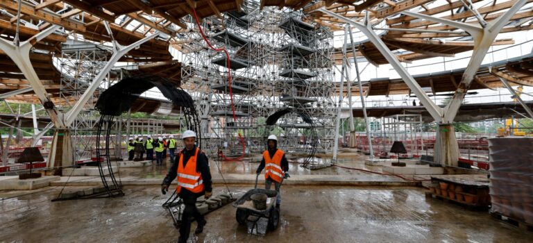 Gare du Grand Paris Expres de Noisy Champs en construction