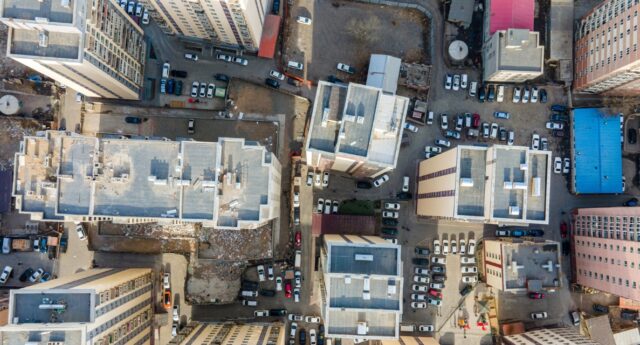 Vue aérienne de constructions à Oulan Bator pour illustrer le boom de l'immobilier en Mongolie