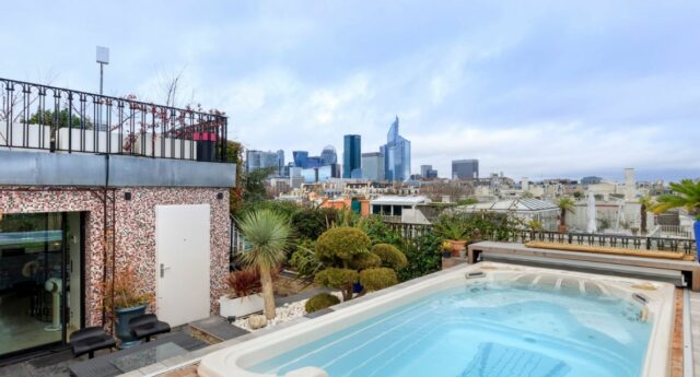 penthouse avec piscine sur le toit à Neuilly