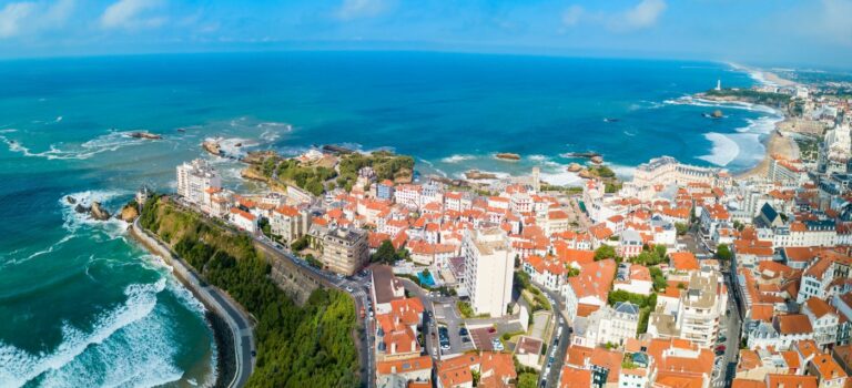 Vue panoramique de Biarritz et du littoral