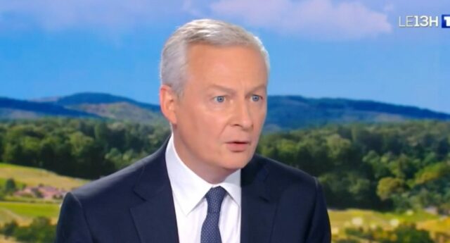 Bruno Le Maire, ministre de l'economie dans le 13h de Jacques Legros sur TF1