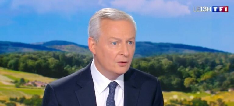 Bruno Le Maire, ministre de l'economie dans le 13h de Jacques Legros sur TF1