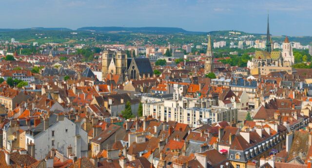 Vue aerienne de Dijon en Franche Comté