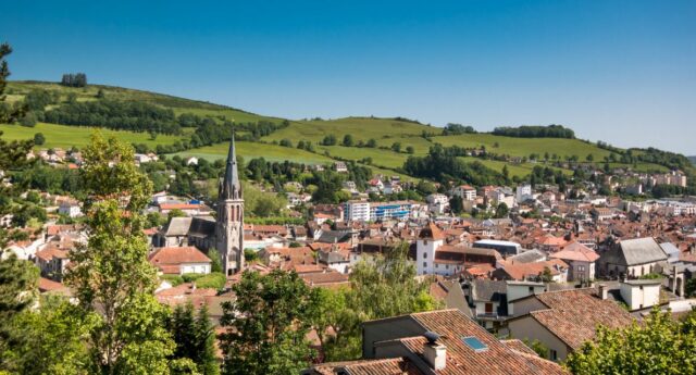 Vue d'Aurillac en region Auvergne Rhone Alpes