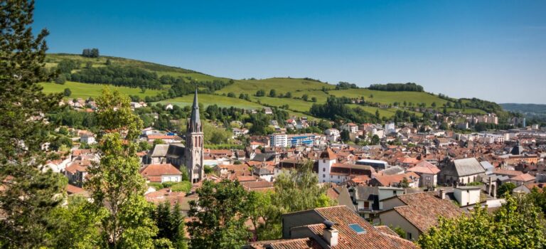 Vue d'Aurillac en region Auvergne Rhone Alpes