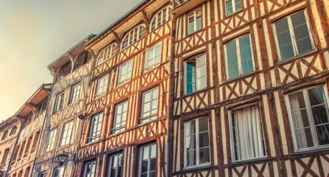 Immeuble a colombage à Rouen en Normandie