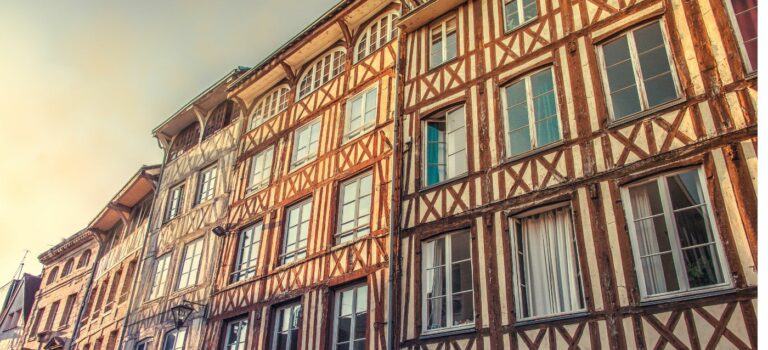 Immeuble a colombage à Rouen en Normandie