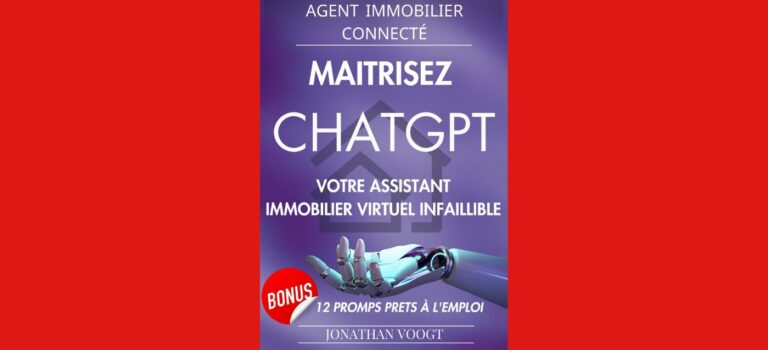 Couverture du livre de Jonathan Voogt Maitrisez ChatGPT pour les agents immobiliers