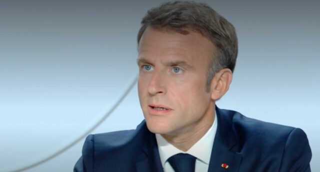 Emmanuel Macron lors de son allocution televisee du 24 novembre