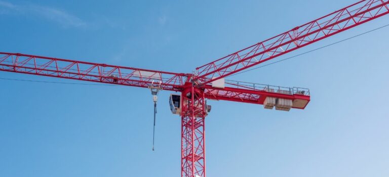 Grue rouge pour illustrer la construction