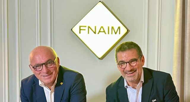 Loic Cantin, president de la FNAIM et Stephane Fritz, president de Guy Hoquet Immobilier