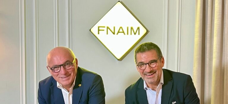 Loic Cantin, president de la FNAIM et Stephane Fritz, president de Guy Hoquet Immobilier