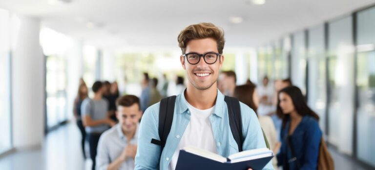 Etudiants faisant leur rentree