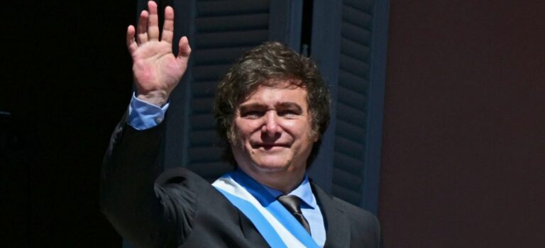 Portrait du president argentin Javier Milei