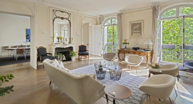 salon d'un bien immobilier de luxe sur la rive gauche a paris