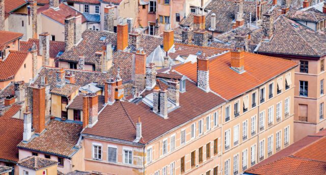 Toits d'immeubles a Lyon