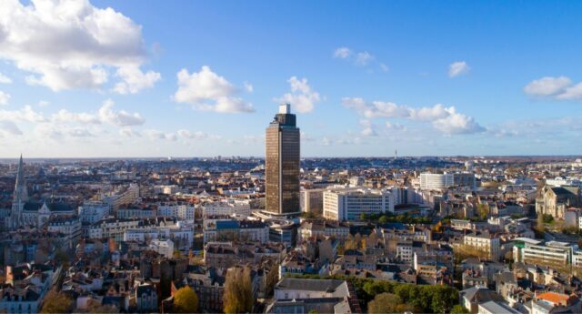 Vue aerienne de Nantes