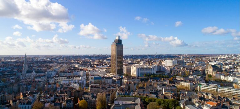 Vue aerienne de Nantes