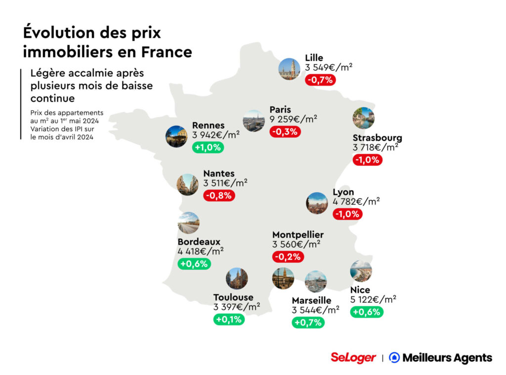 carte de france des prix immobiliers