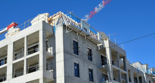 immeuble residentiel en cours de construction en France