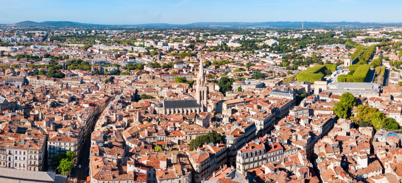 vue aerienne Montpellier