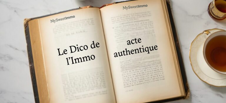 Le dico de l'immo ouvert à la page acte authentique