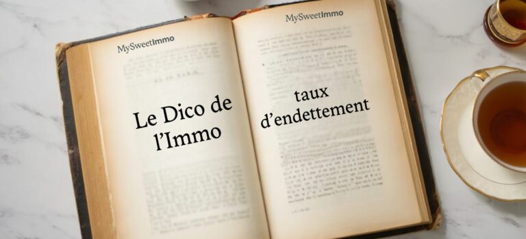 le dico de l'immo ouvert à la page taux d'endettment