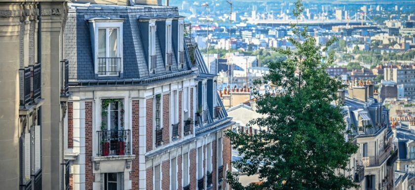 immeubles hausmmaniens et vue sur Paris