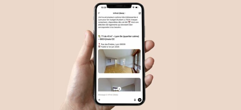 Moteur de recherche immobilière 100 % IA Infinid