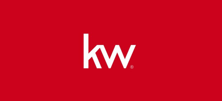 logo KW france en blanc sur fond rouge