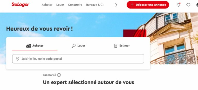 homepage du site seloger