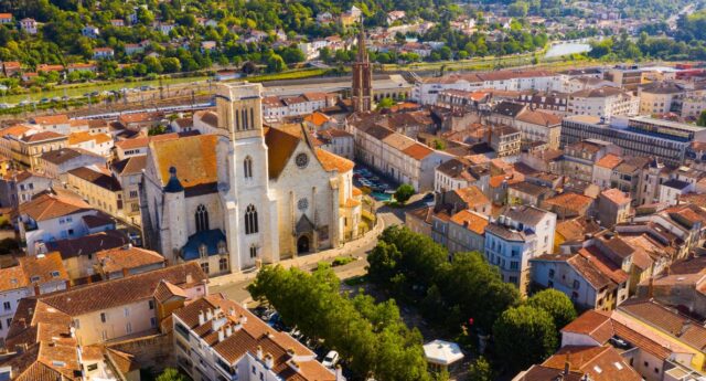 vue arienne de la ville Agen