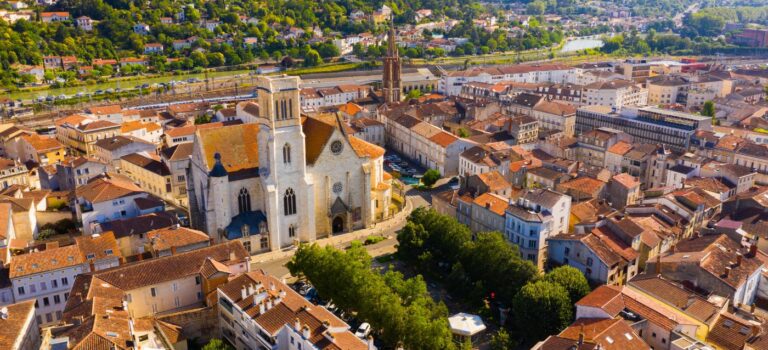 vue arienne de la ville Agen